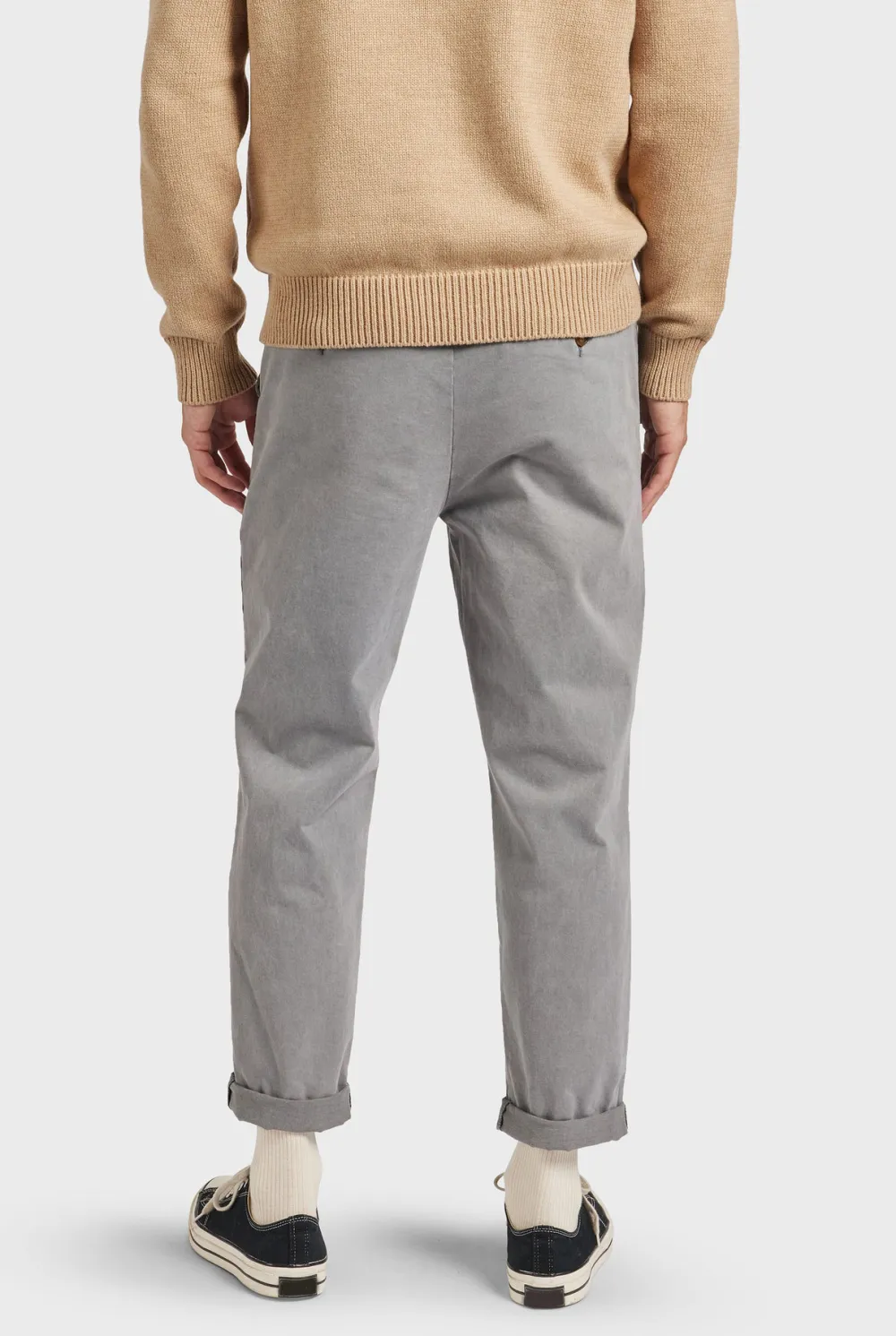 Casual Tapered Fit Cotton Blend Chino Pants