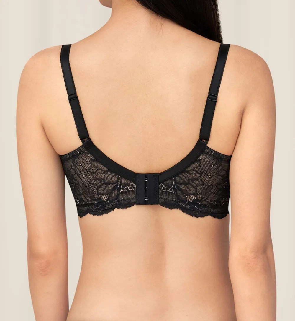 Women's Easy-Wear Non-Wired Deep-V Padded Lace Molded Bra