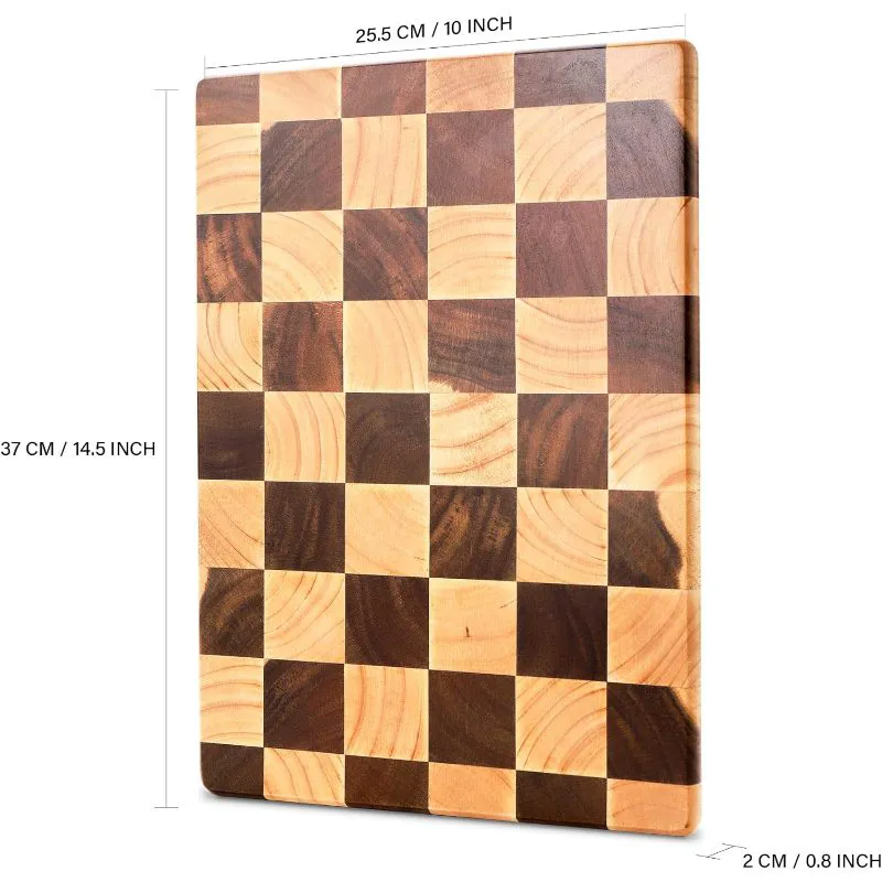 Checkerboard Wooden Cutting Board