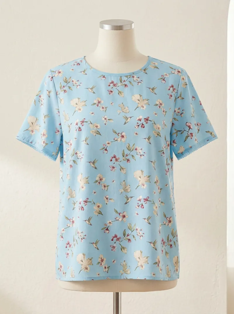 Floral Women's Loose Printed T-Shirt