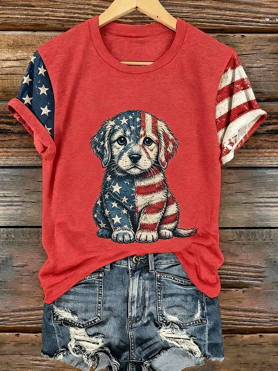 Women's American Golden Retriever puppy T-Shirt