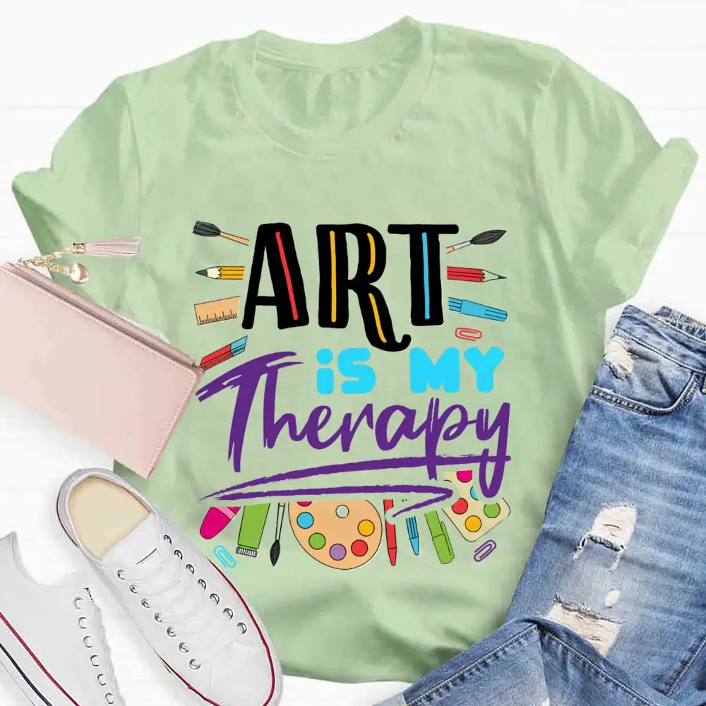 Art Is My Therapy Pastel Pencil T-Shirt