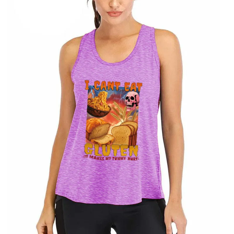 I Can T Eat Gluten Funny Meme Athletic Tank