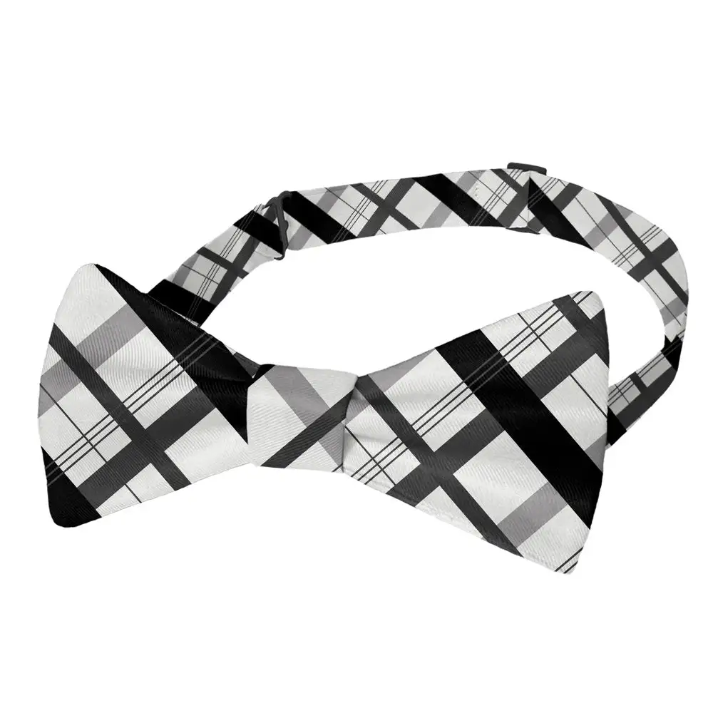 Downing Plaid Motif Bow Tie