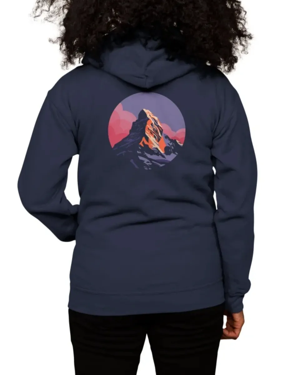 Vintage Mountain Landscape Hoodie