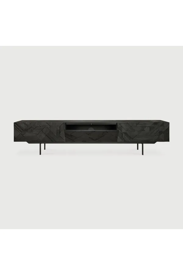 Fluted Teak Media Unit