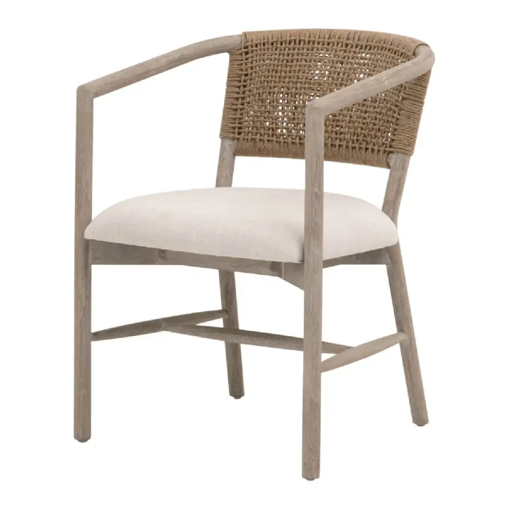 Jute Twine Back Accent Chair