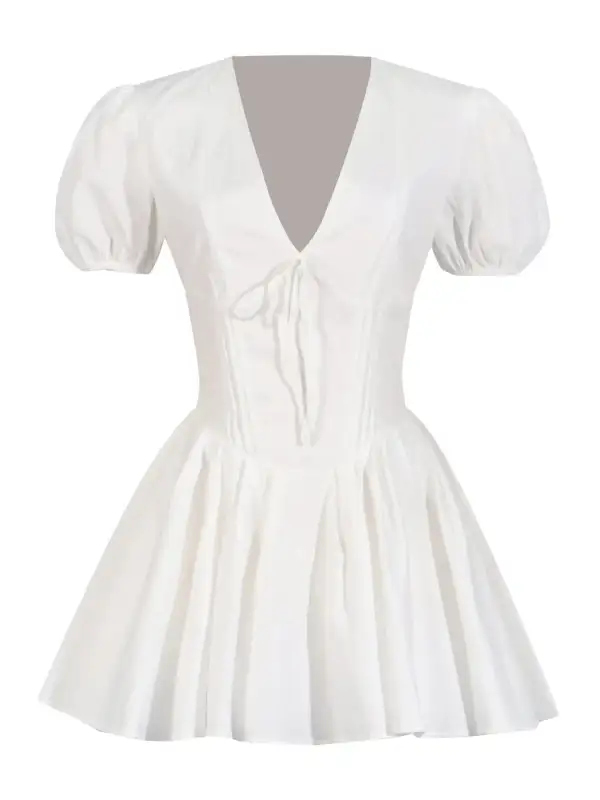 Ruffle Tiered Puff Sleeve Mini Dress