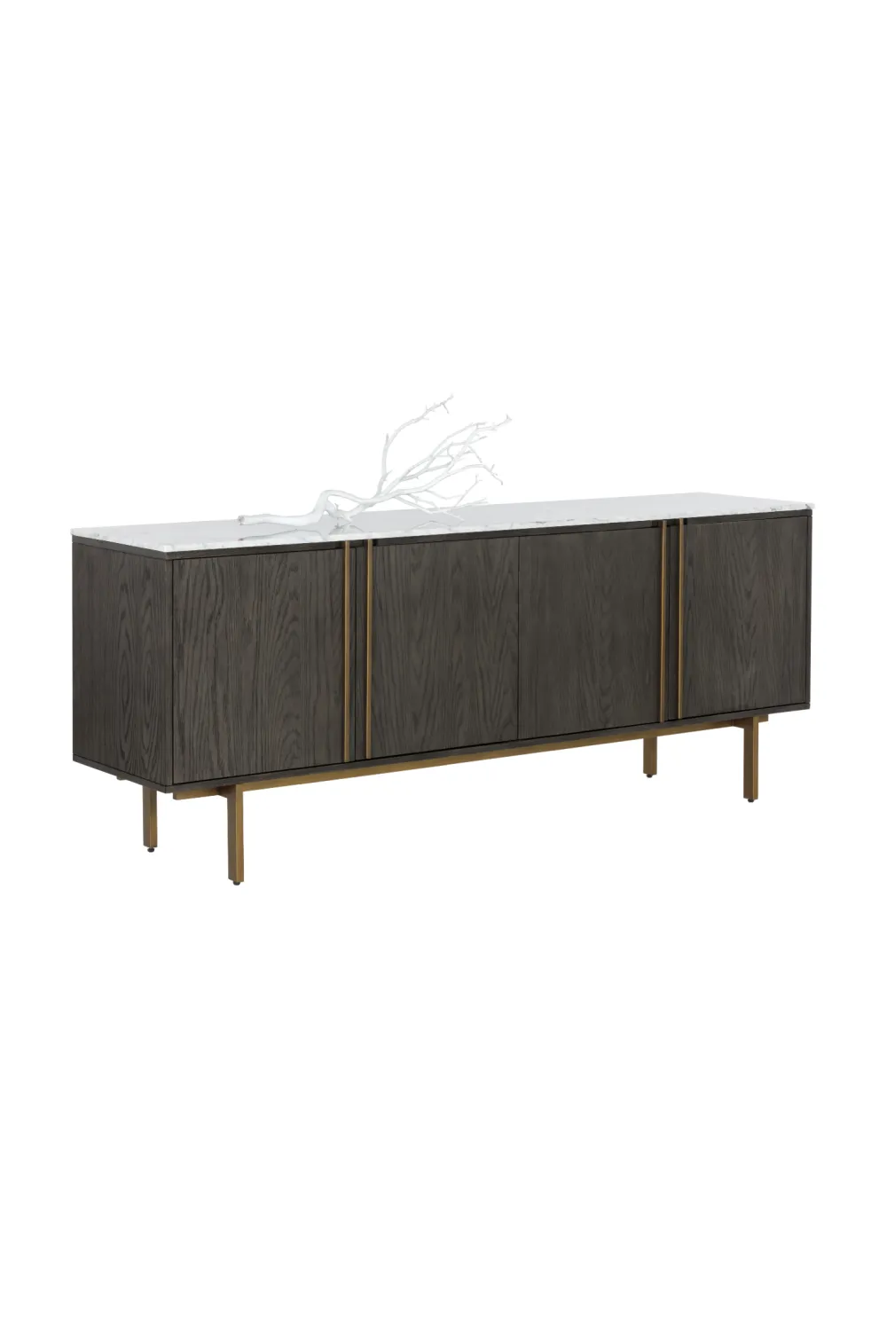 Weathered Oak Four-Door Sideboard