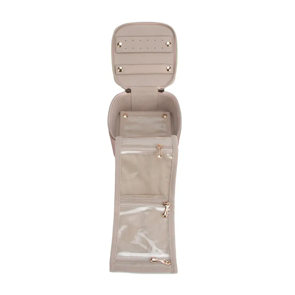 Leah Quilted Travel Jewelry Box