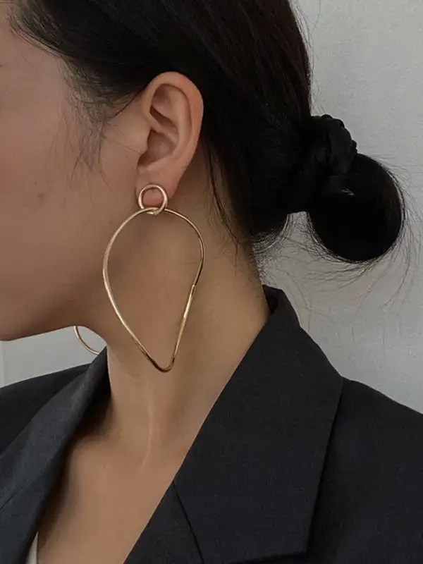 Layered Textured Accent Earrings