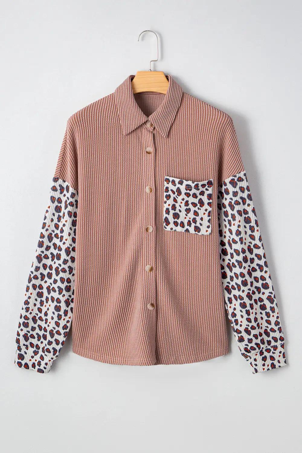 Leopard-Print Patchwork Cardigan