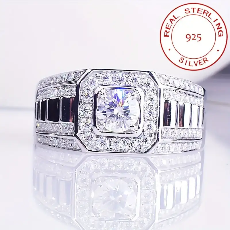 Zirconia Zircon Men's Ring
