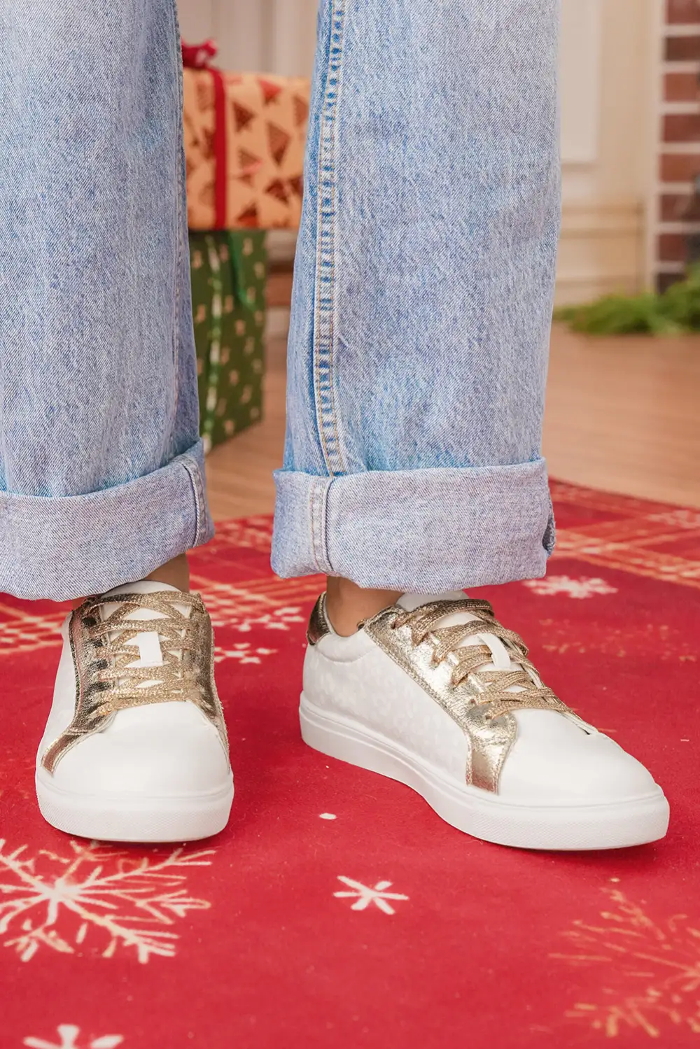 Classic Leather Lace Up Sneakers