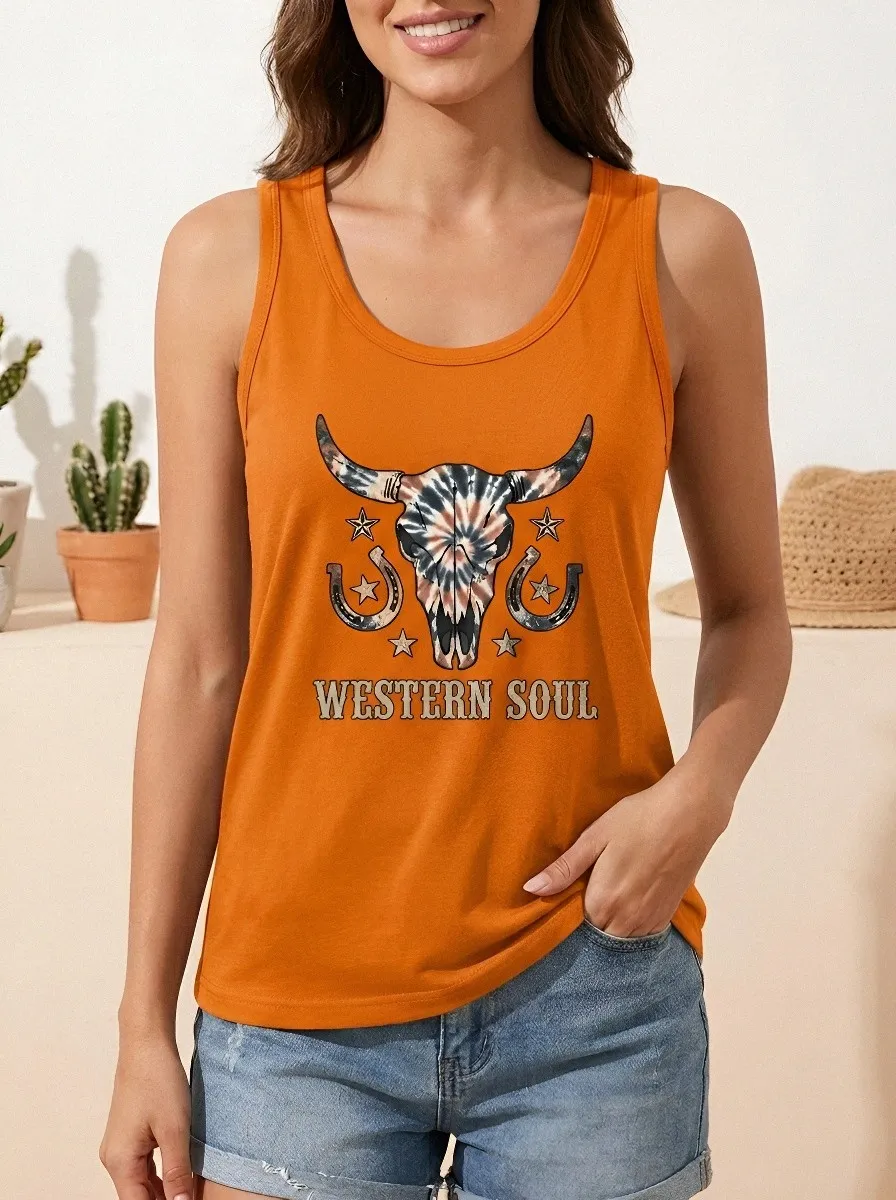 Western Soul Bull Tank Top