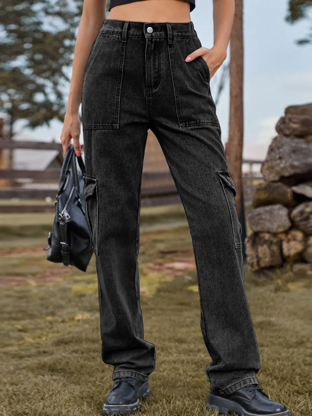 Polished Layered Denim Jeans