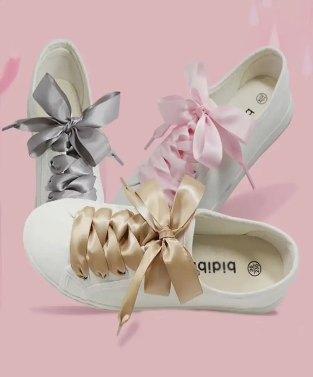 Decorative Satin Bow Shoelaces