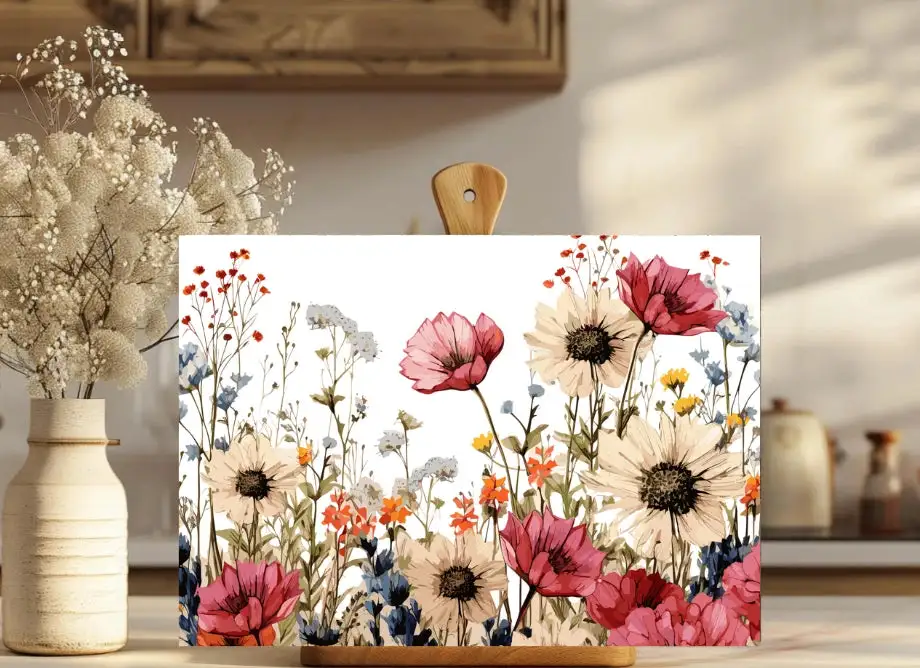 Wildflower Glass Cutting Board