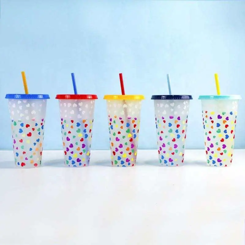 Heart Pattern Cold Cup