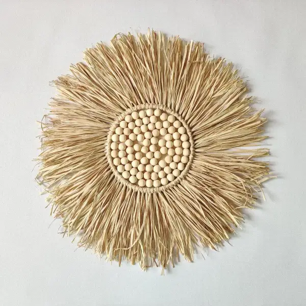 Woven Round Decorative Wall Mirror