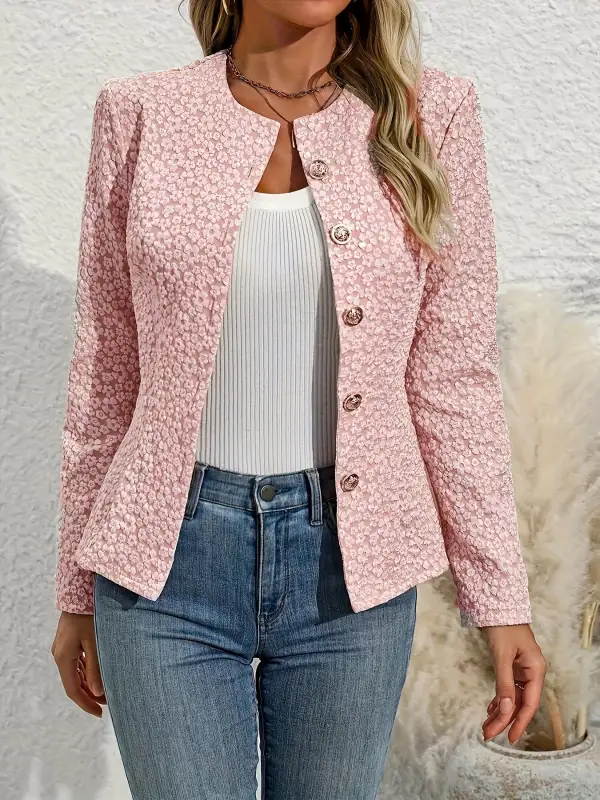 Lapel-Collar Slim-Fit Lightweight Tailored Blazer