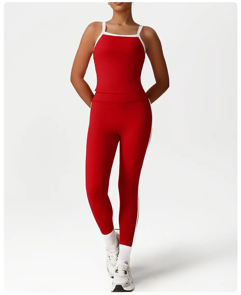 Refined Contrast Trim Leggings