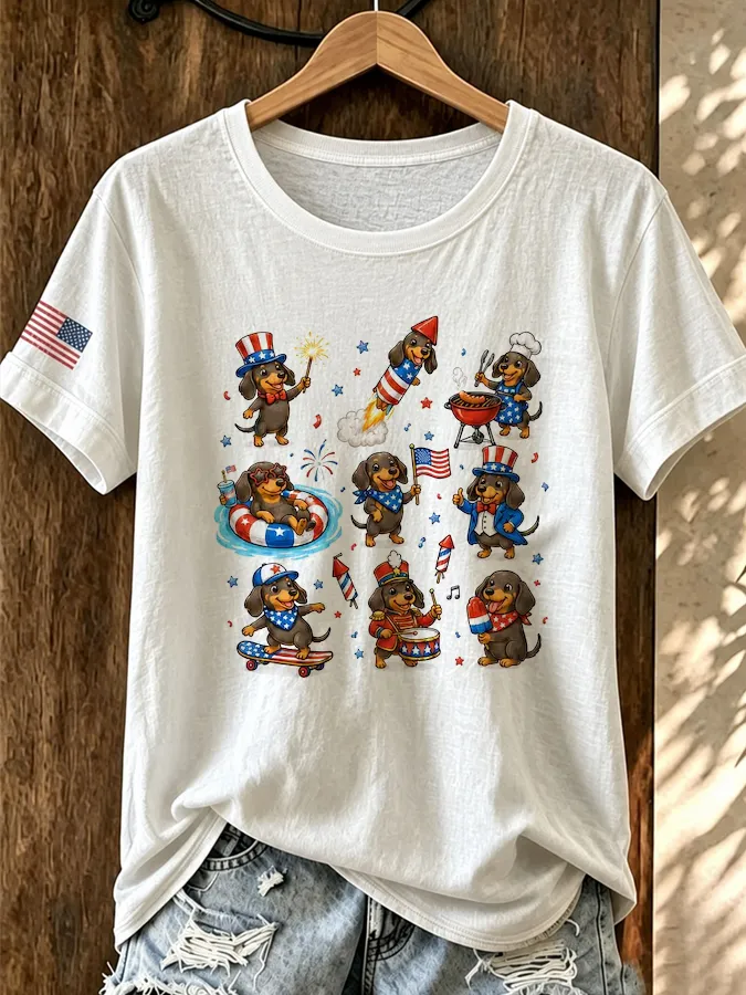 250Th Anniversary Printed V-Neck Short Sleeved T-Shirt In The United States