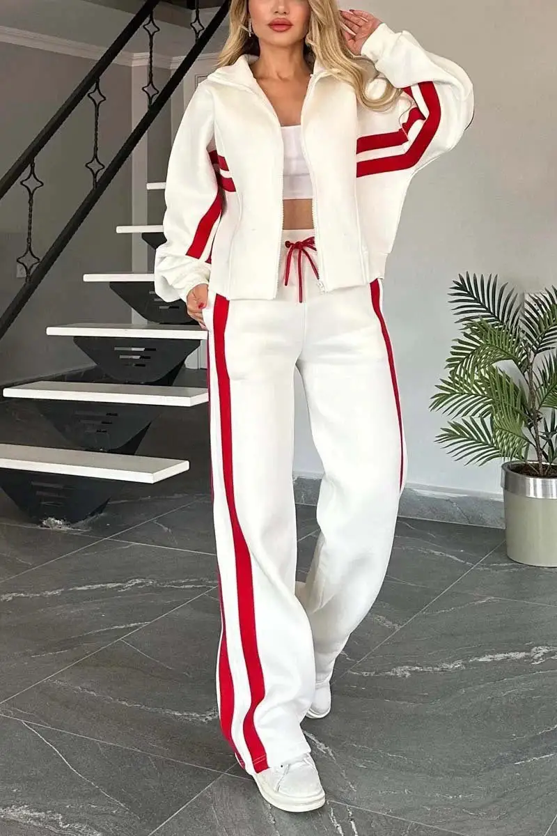 Retro Striped Zip Jacket