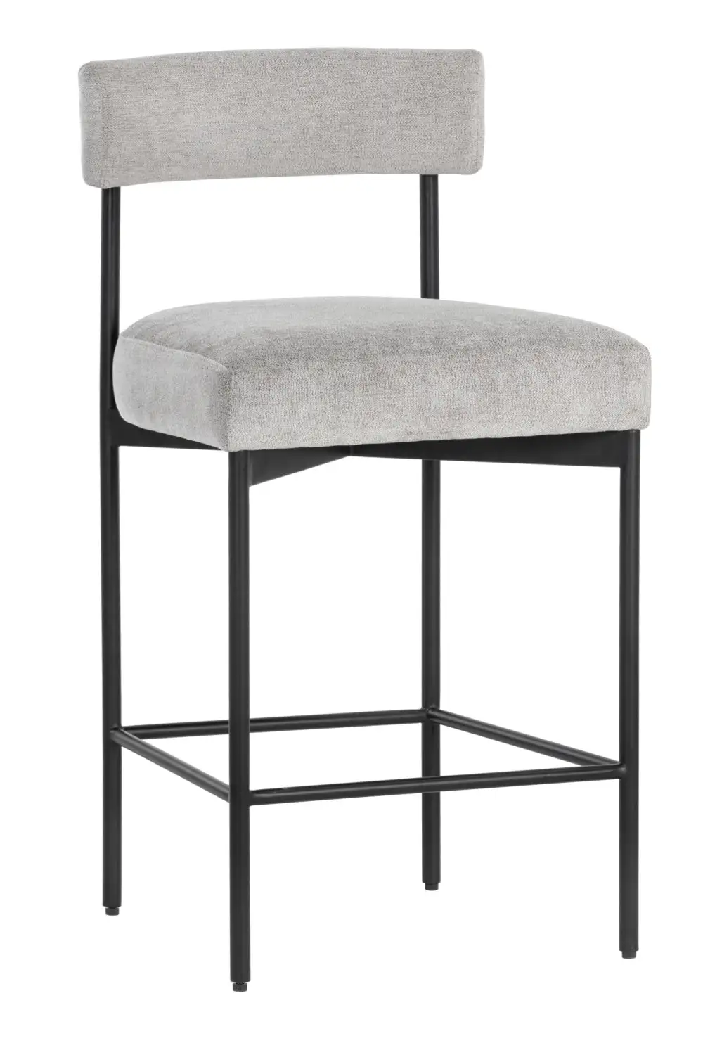 Low-Back Fabric Counter Stool