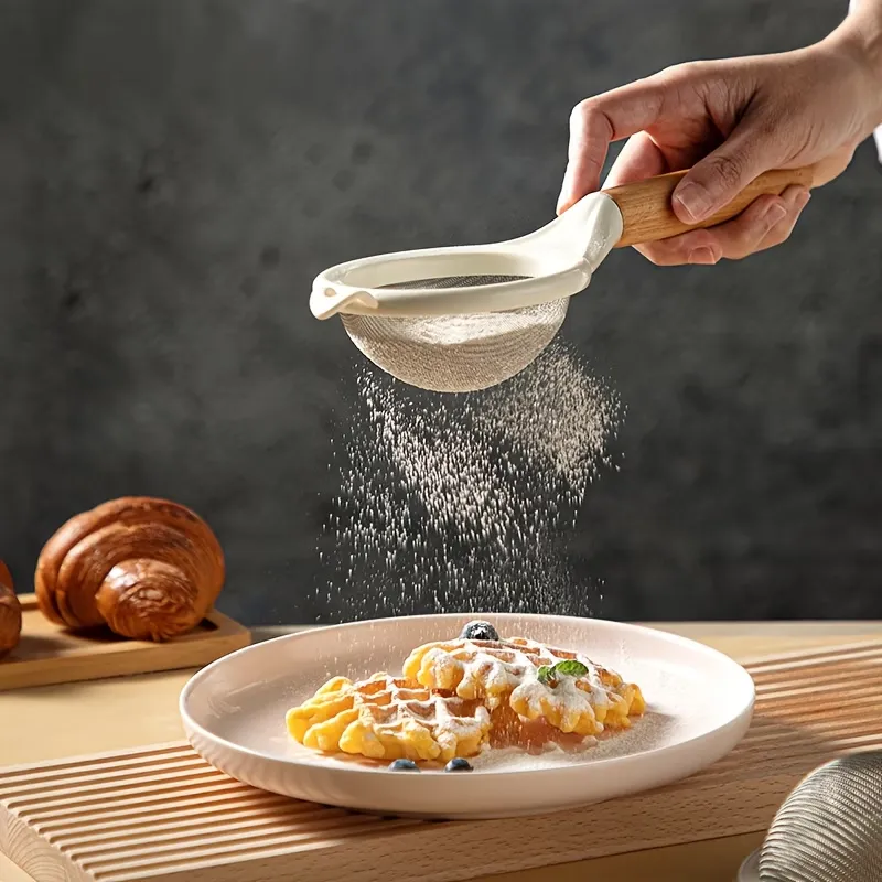 Wooden Handle Fine Mesh Strainer
