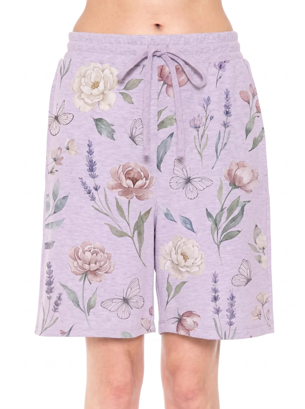 Women's Floral Butterfly Botanical Printed Lounge Shorts