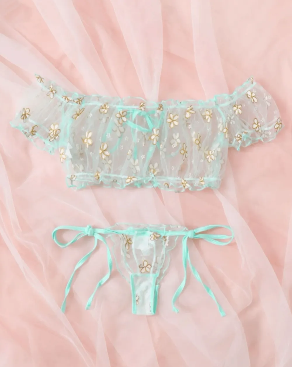 Refined Daisy Ruffle Lingerie Set