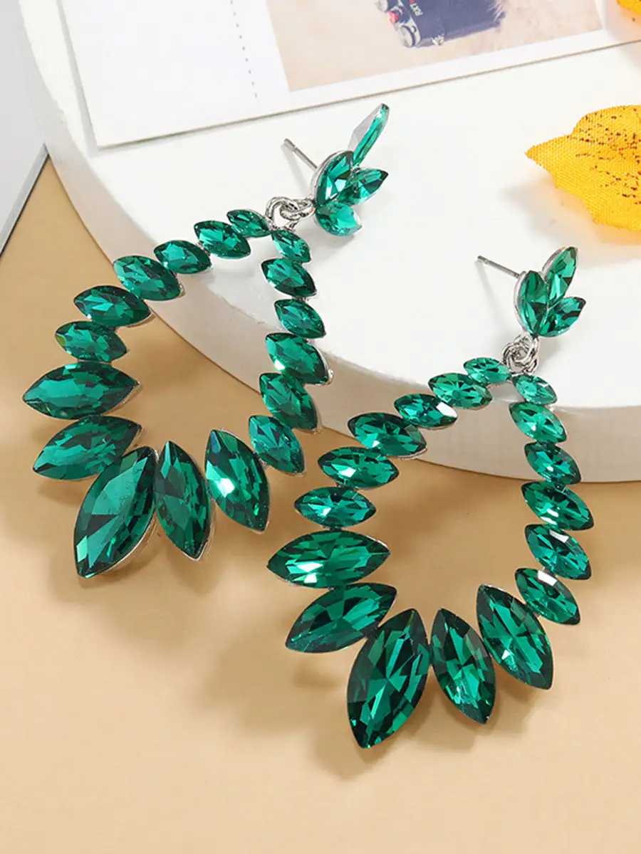 Lustrous Statement Accent Earrings