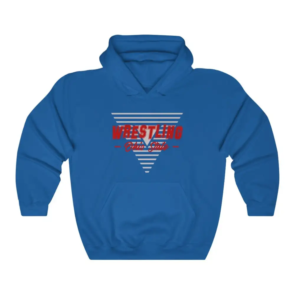 Relaxed Triangle Emblem Wrestling Graphic Pullover Hoodie