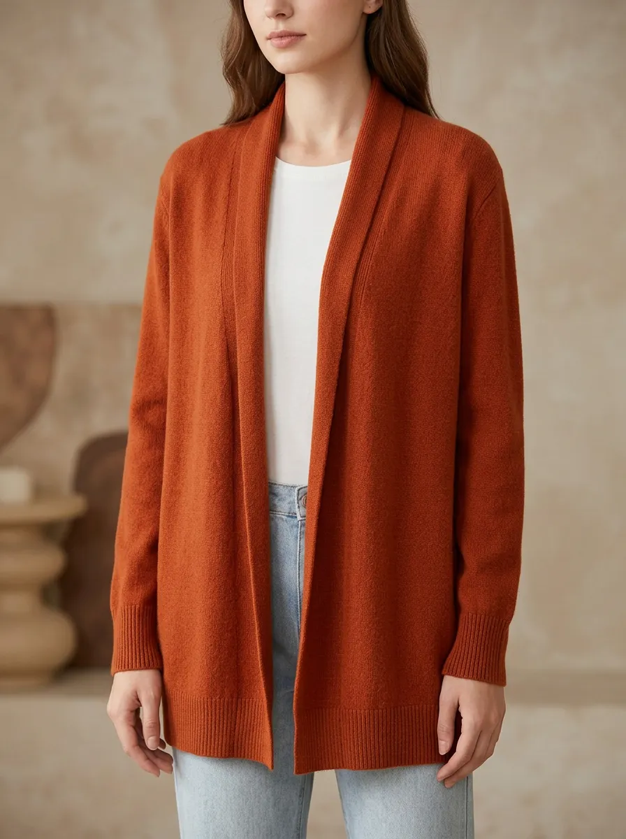 Heritage Open-Front Knit Cardigan