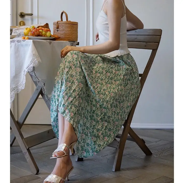 Polished Market Maxi Pleated Skirt