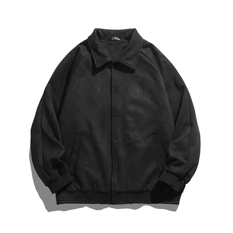 Oversized Suede Look Ribbed Trim Bomber Jacket