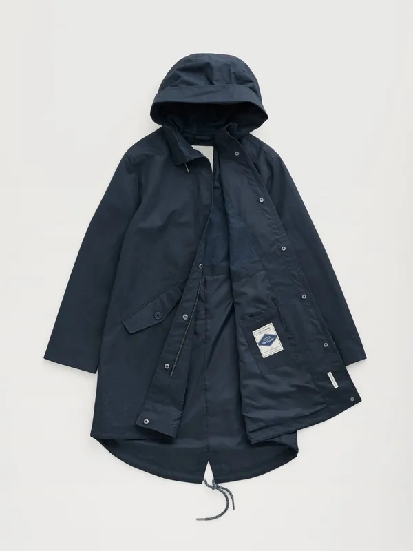 Linen Cotton Waterproof Hooded Coat