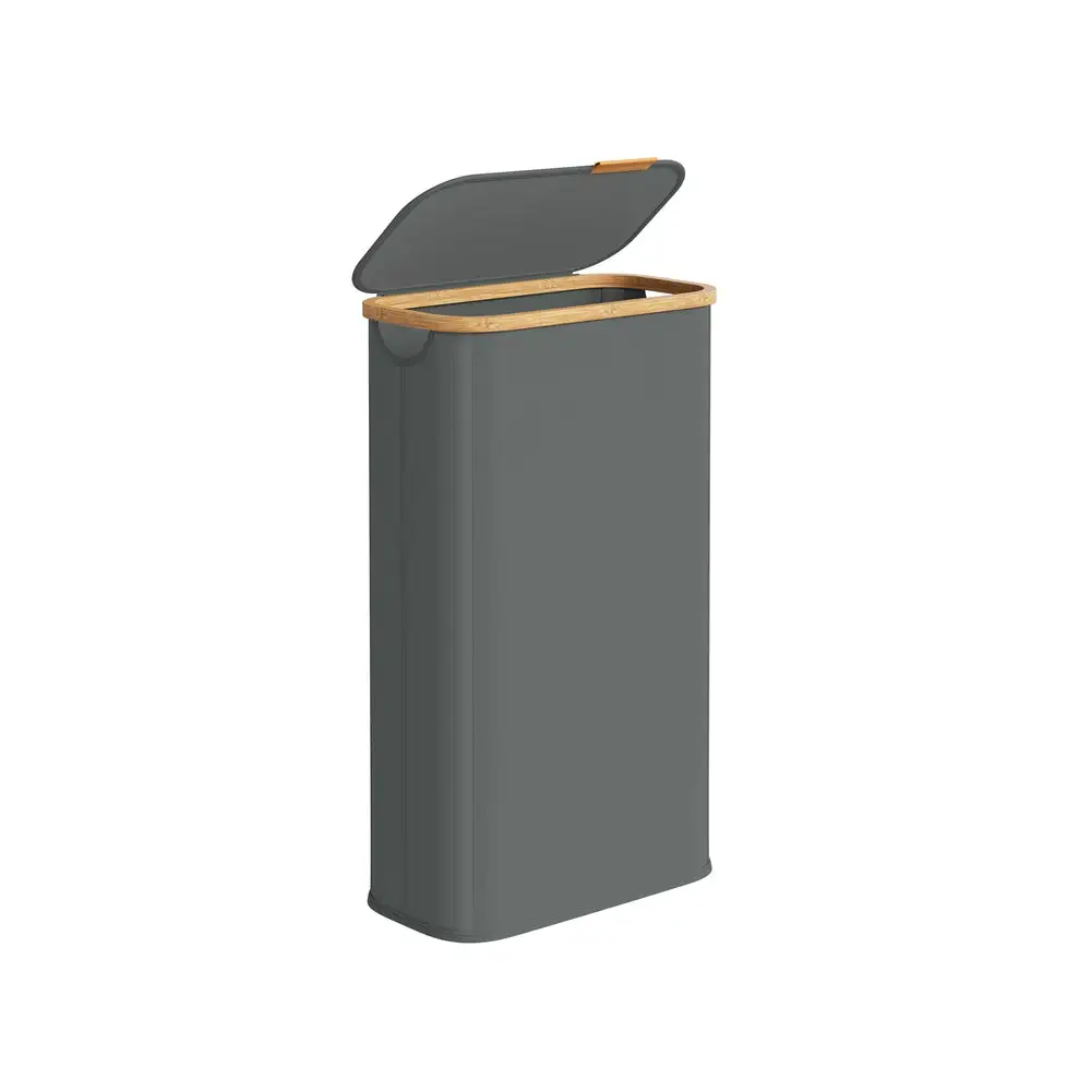 Lidded Slim Profile Fabric Laundry Storage Hamper