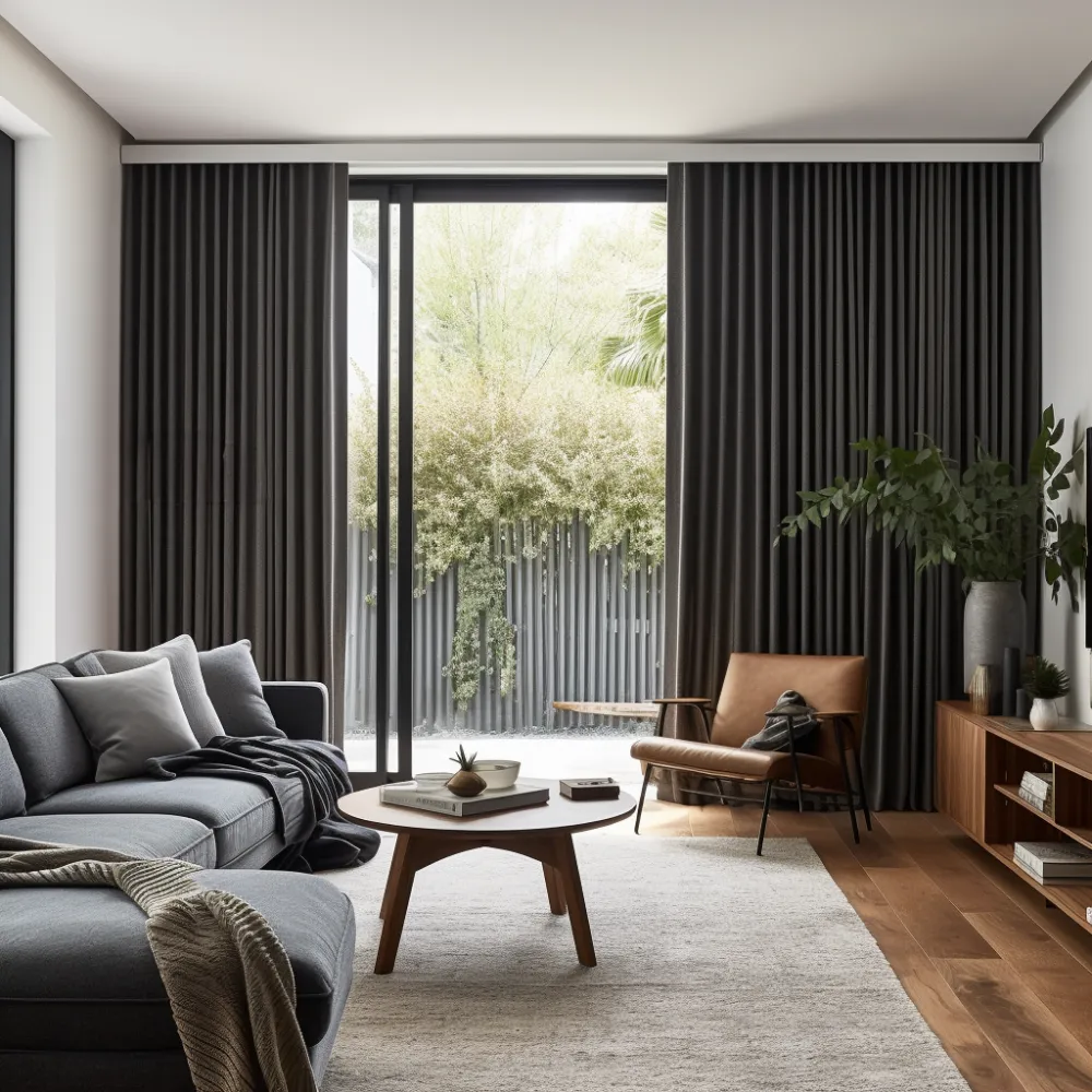 S-Fold Lined Linen Curtain Panel
