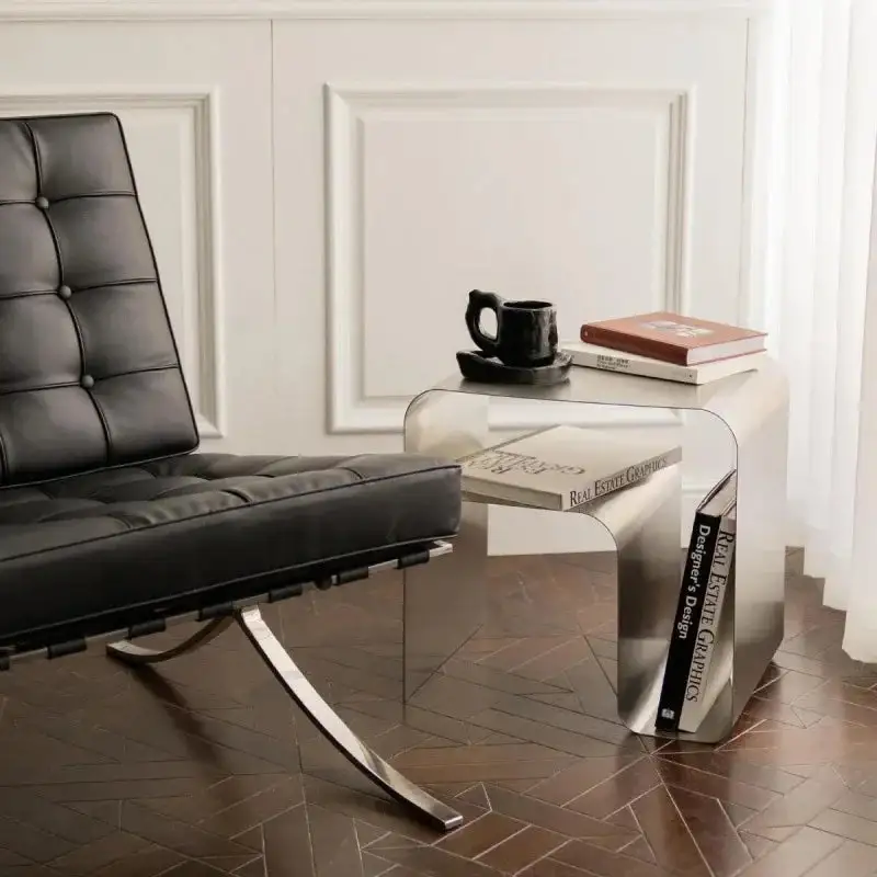Minimalist Stainless Steel Side Table
