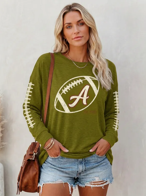 Women's Gridiron Ball Crewneck Long Sleeve T-Shirt