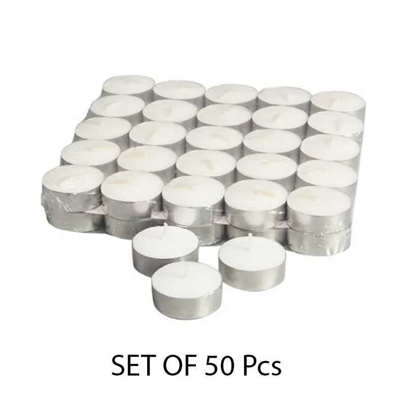50 Pcs Tea Light Candle Set