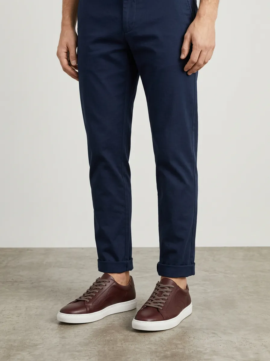 Men's Everyday Minimalist Leather Printed Casual Shoes