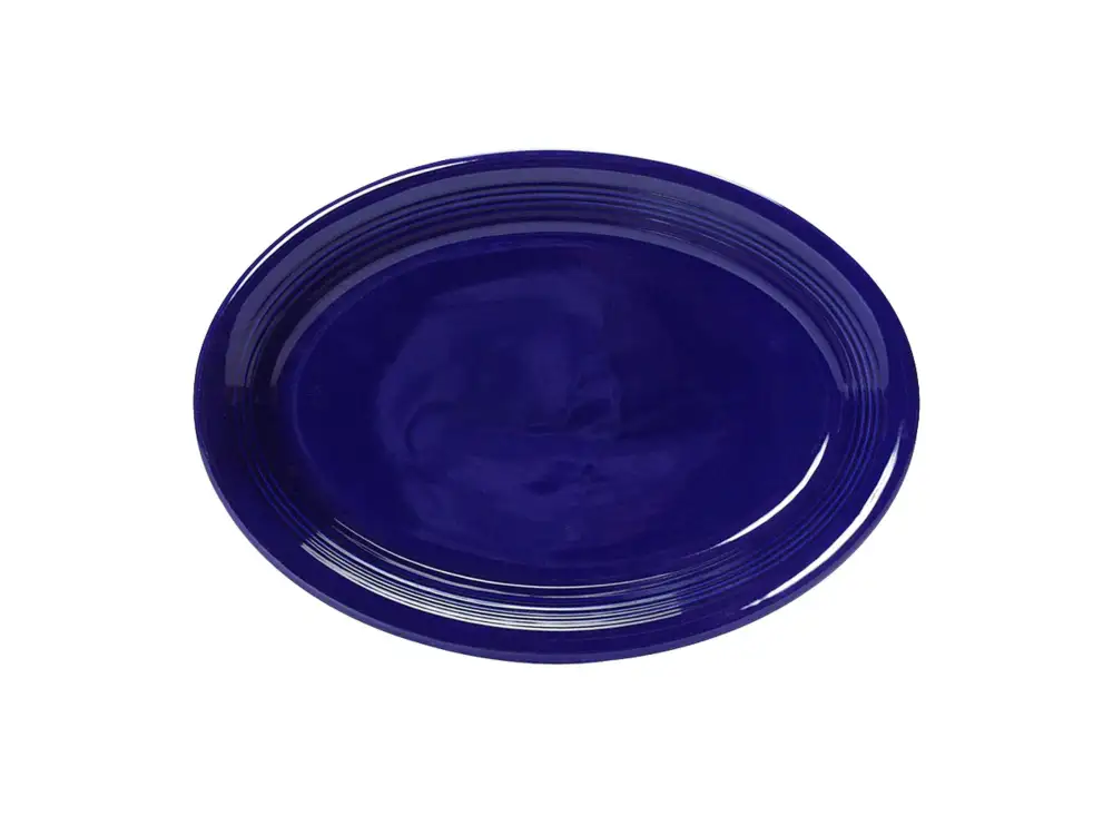 Concentric Pattern Oval Service Platter