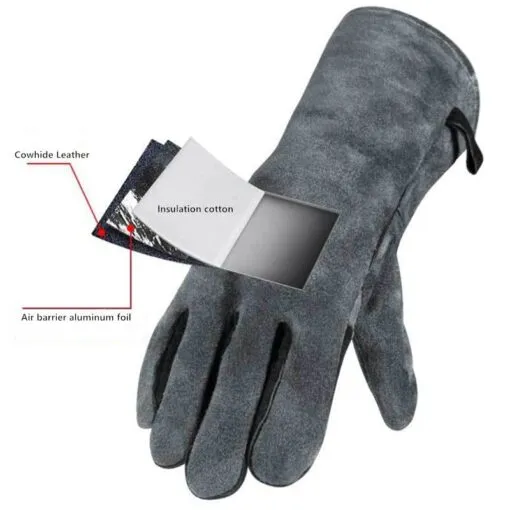 Leather Grill Work Gloves
