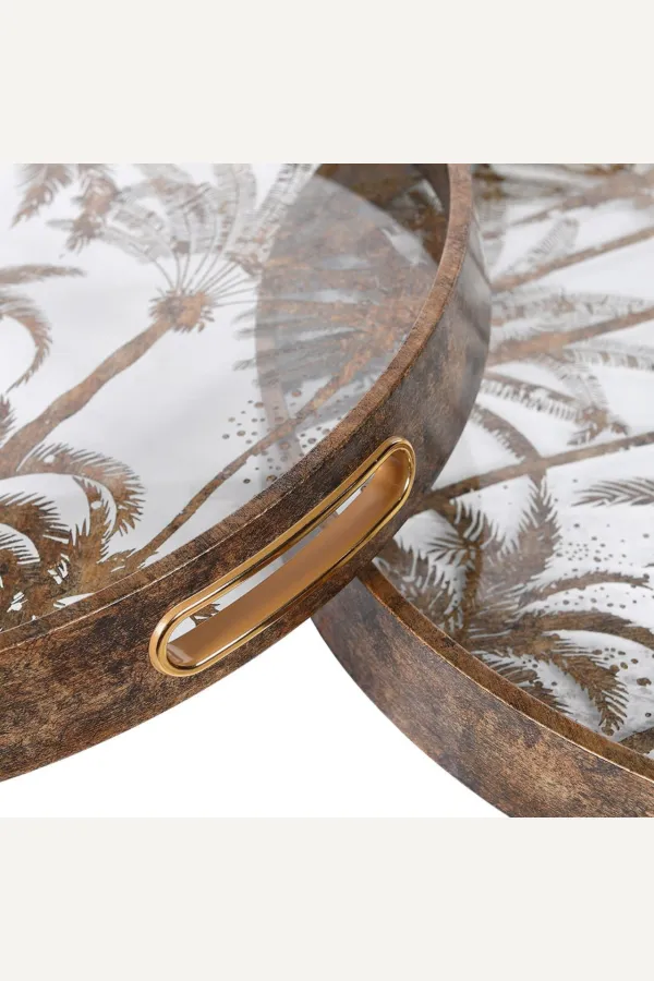 Antique Palm Tree Tray