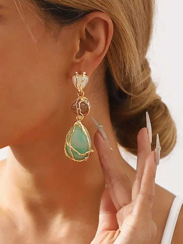 Lustrous Moonlit Drop Earrings