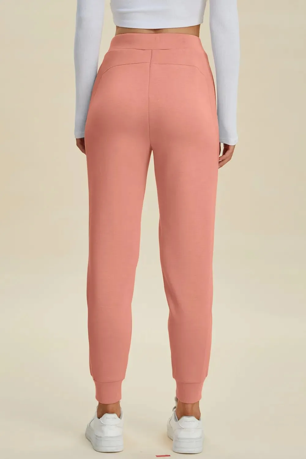 Relaxed High Waist Drawstring Casual Pants