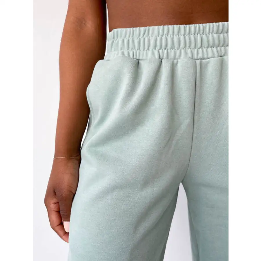 Classic Elastic Waist Wide Leg Pants